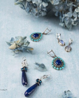 Luxury Lapis Lazuli Resin Earrings